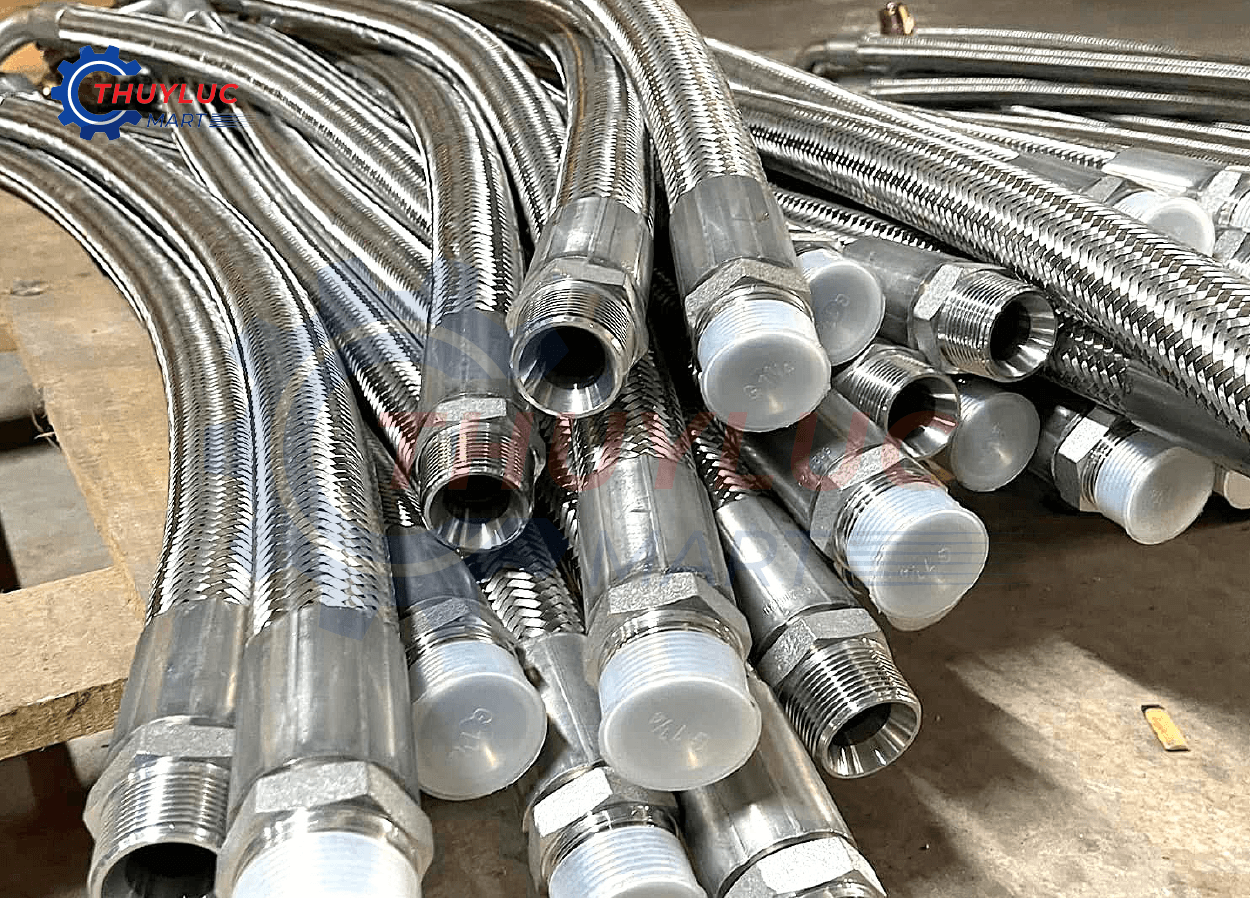 đan lưới inox ống thủy lực