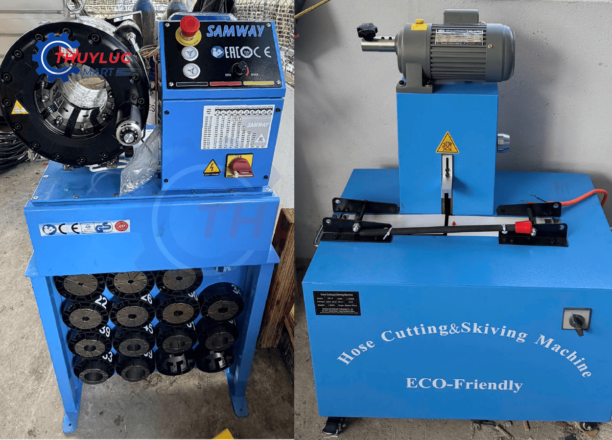 Hệ thống máy bấm ống Samway và máy gọt ống thủy lực tại trạm bấm ống Đồng Nai