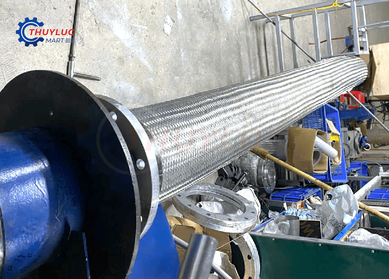 Ống mềm inox chống rung DN200 sử dụng trong hệ thống cấp nước công nghiệp