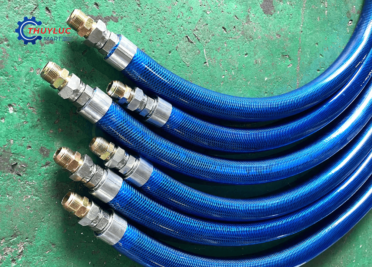 Ống mềm thủy lực chống va đập với lớp bọc nhựa PU cao cấp