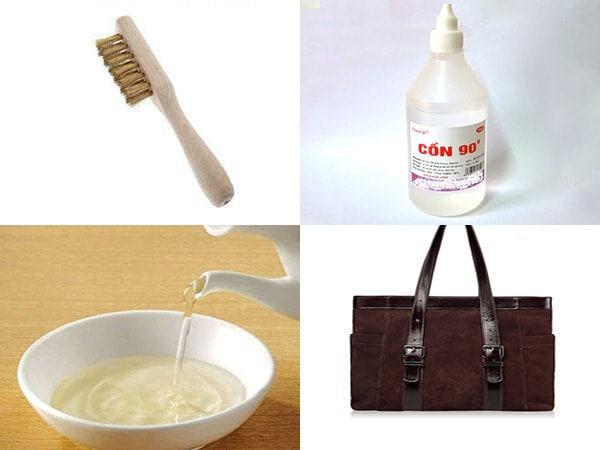 vệ sinh túi da với cồn