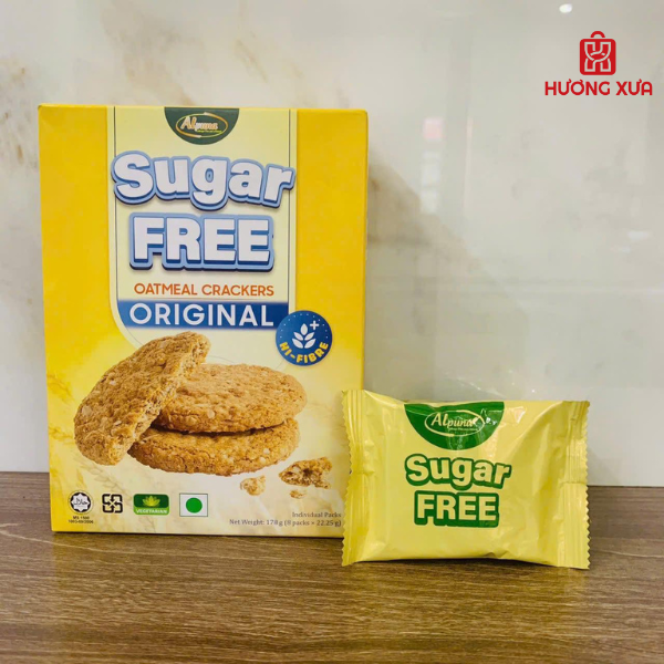 Bánh Quy giòn không đường yến mạch ORIGINAL- hiệu Alpuna 178g