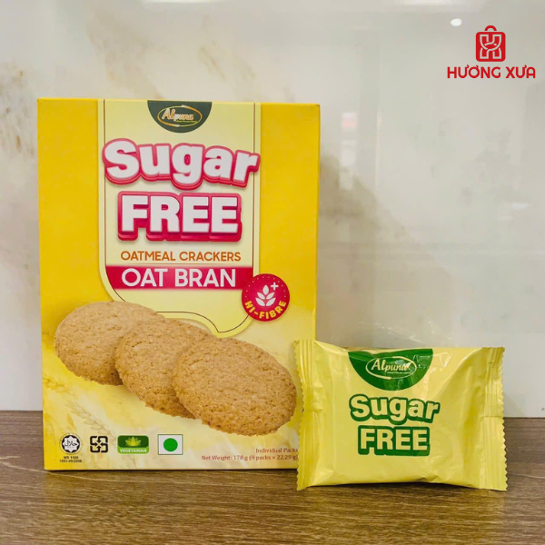 Bánh Quy giòn không đường yến mạch OAT BRAN - hiệu Alpuna 178g
