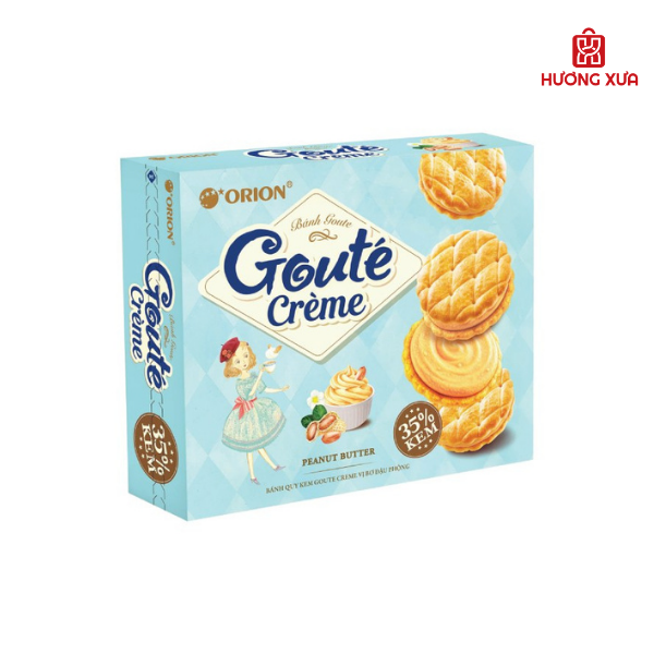 Bánh Quy Kem Goute Creme vị Bơ Đậu Phộng Hộp 320g