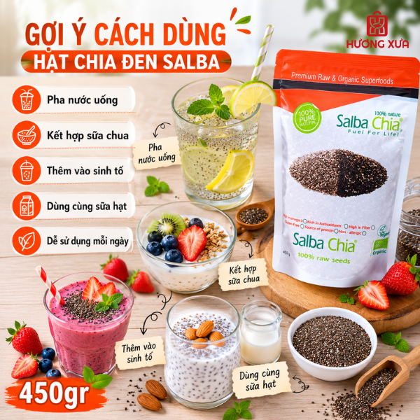Hạt Chia Đen Salba Túi 450g