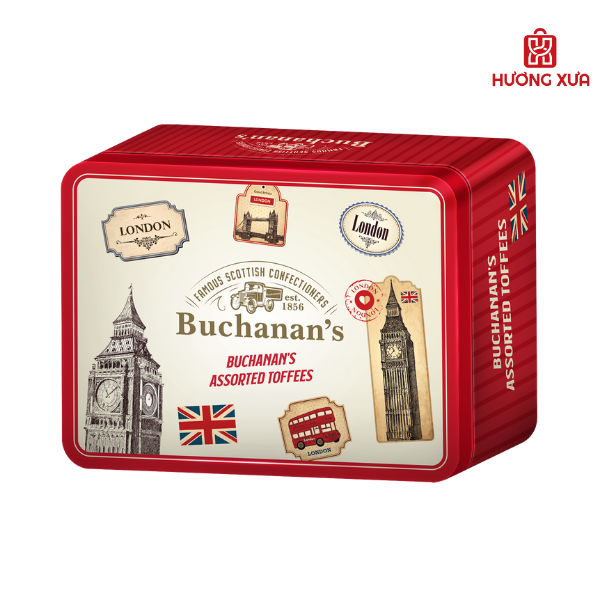 Kẹo Toffees Hỗn Hợp Buchanan’s Hộp Sắt 160g