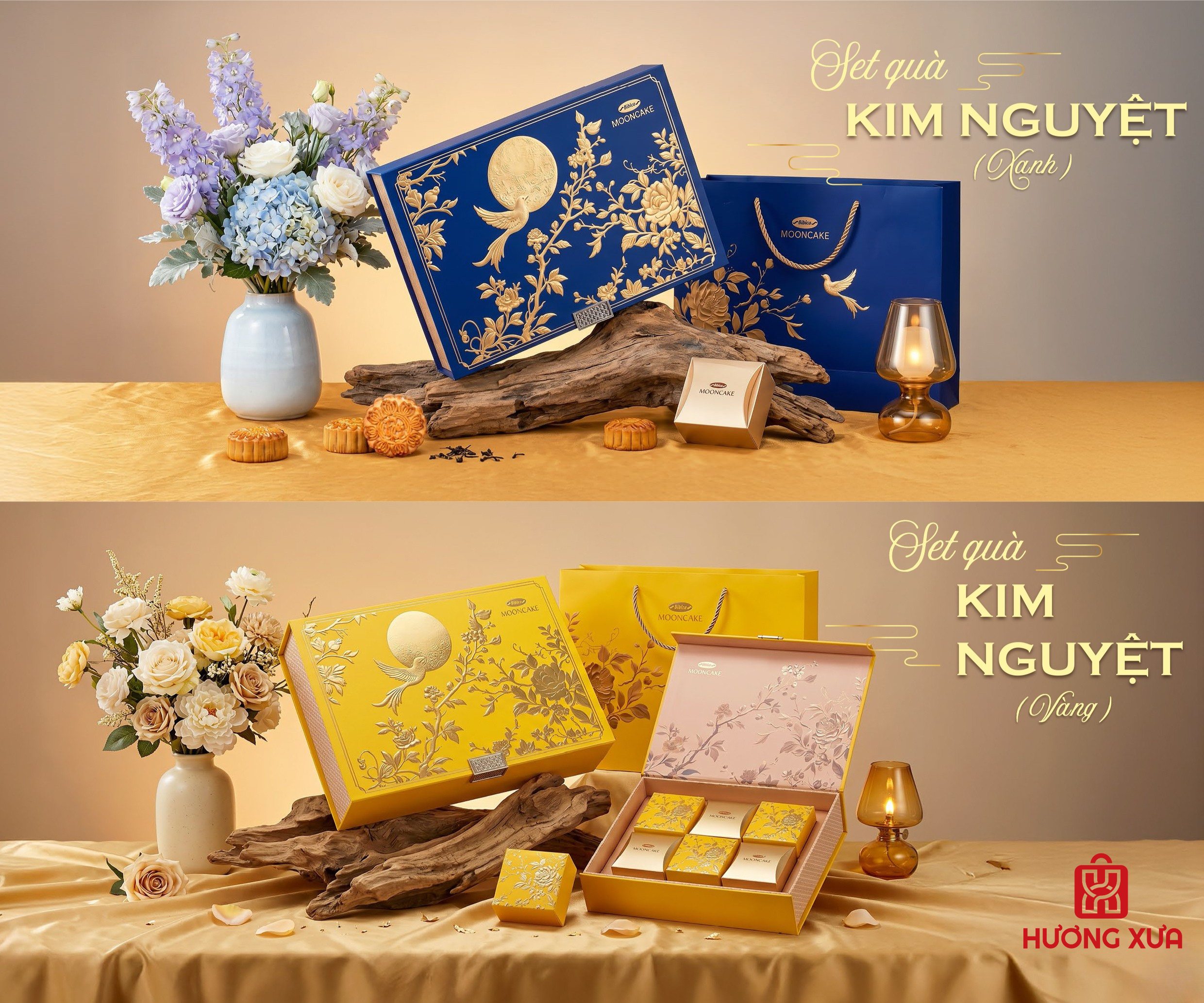 Bánh Trung Thu Bibica 2026 Hộp Kim Nguyệt Vàng