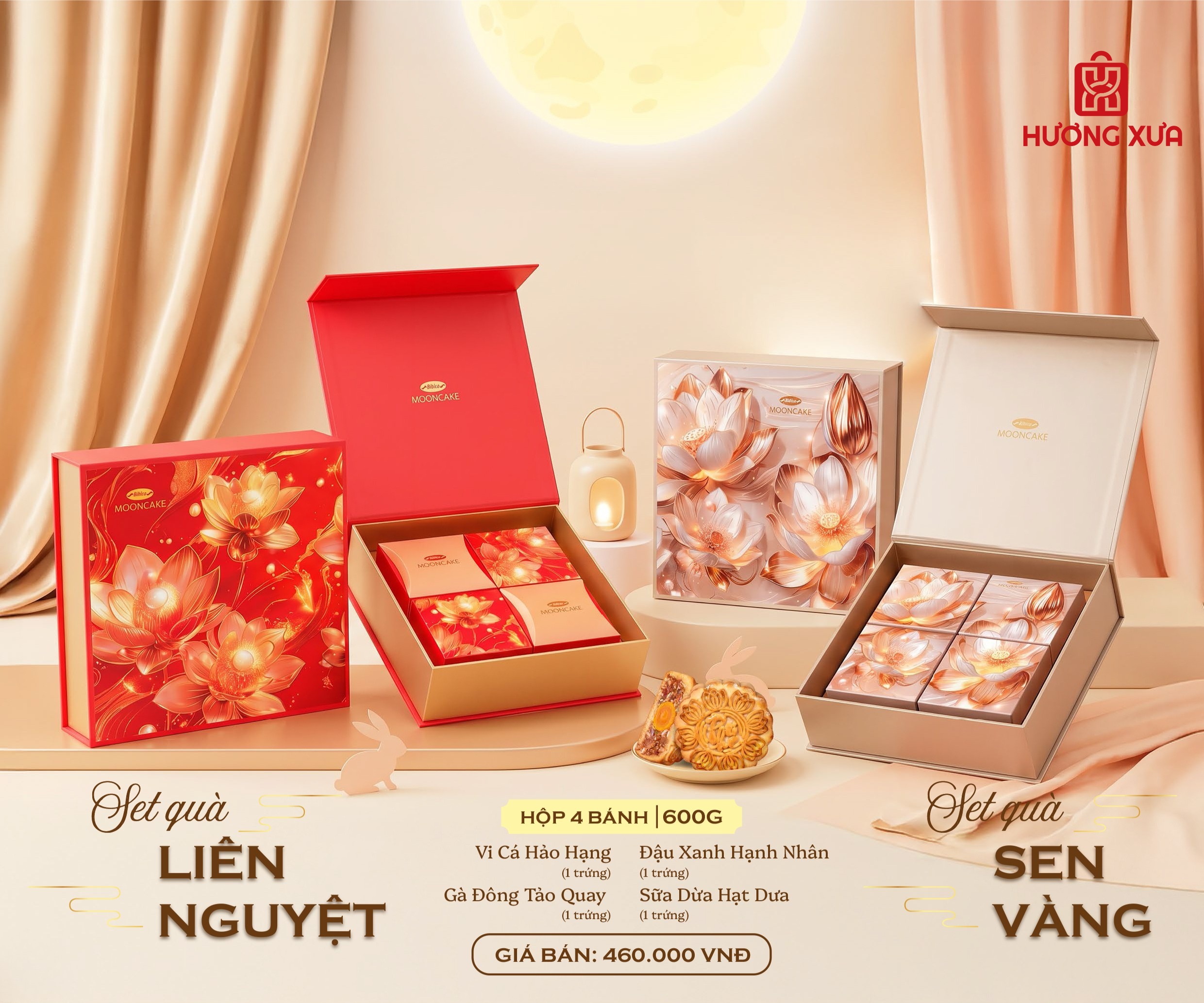 Bánh Trung Thu Bibica 2026 Hộp Liên Nguyệt