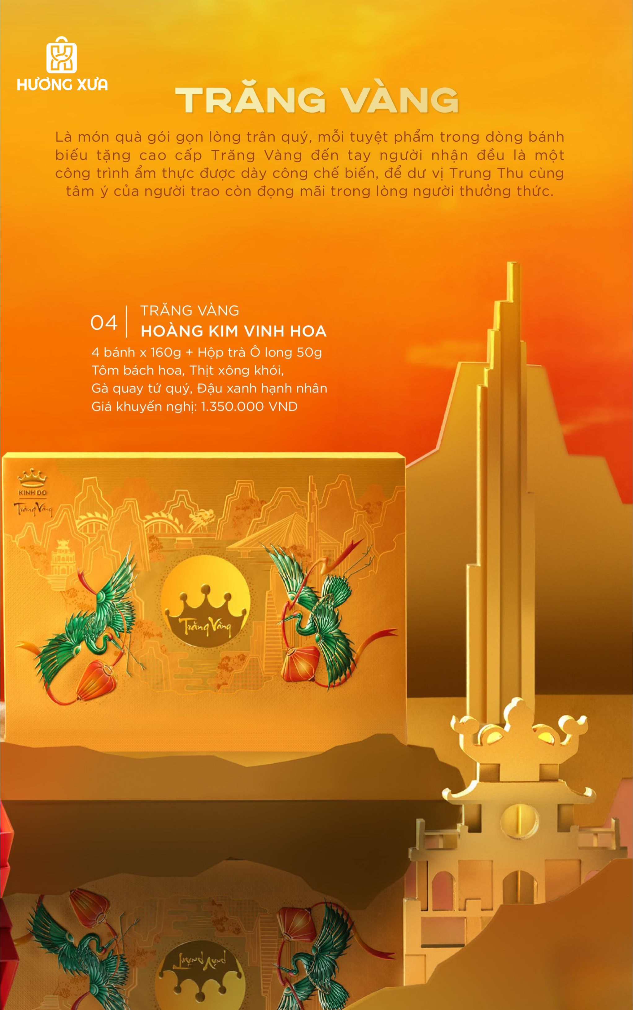 Bánh Trung Thu Kinh Đô Trăng Vàng Hoàng Kim Vinh Hoa