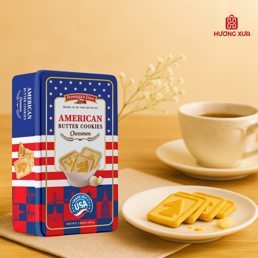 Pepperidge Farm American Butter Cookies Chessmen 206g – Tinh gọn mà sang trọng