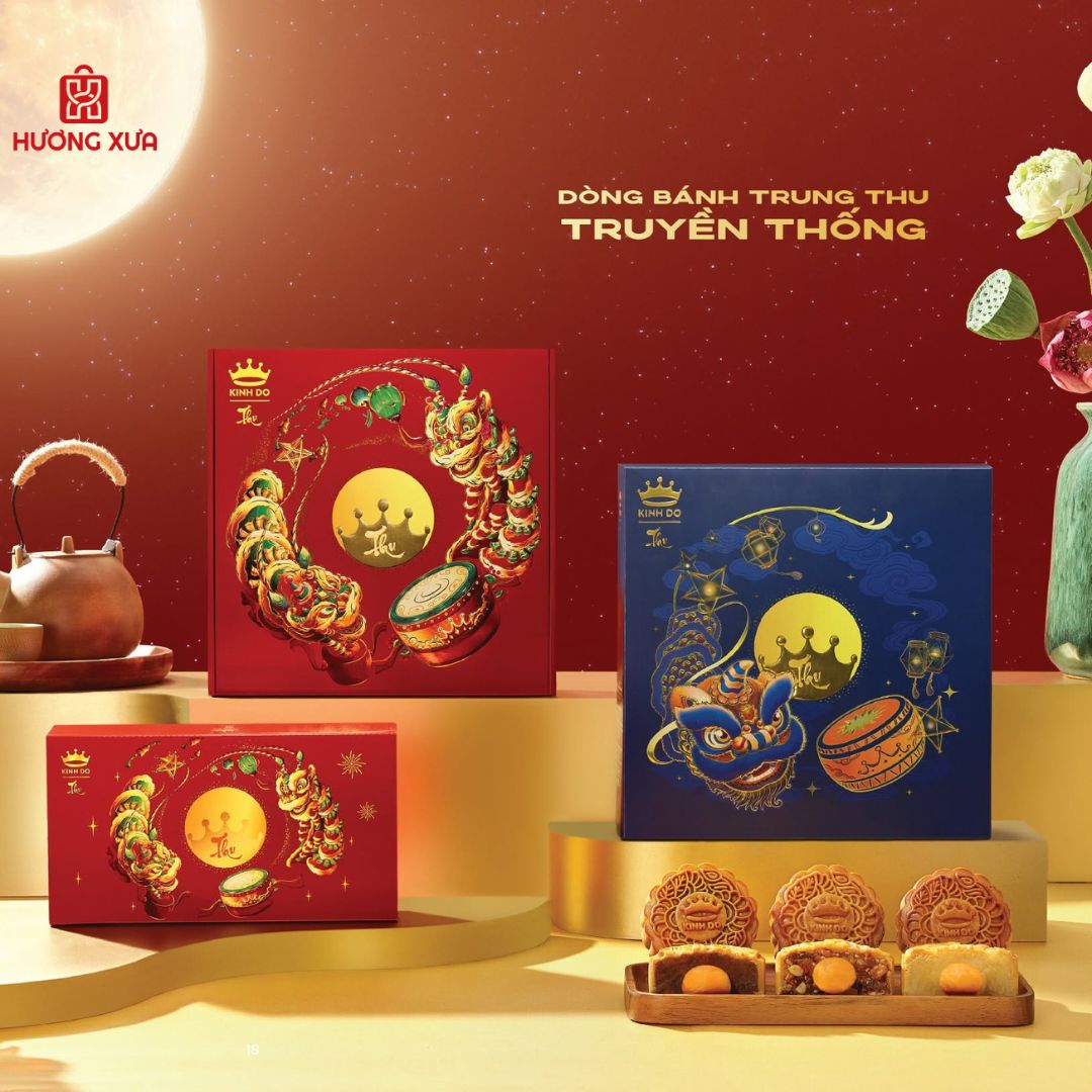 Các mẫu hộp bánh Trung Thu truyền thống Kinh Đô 2026