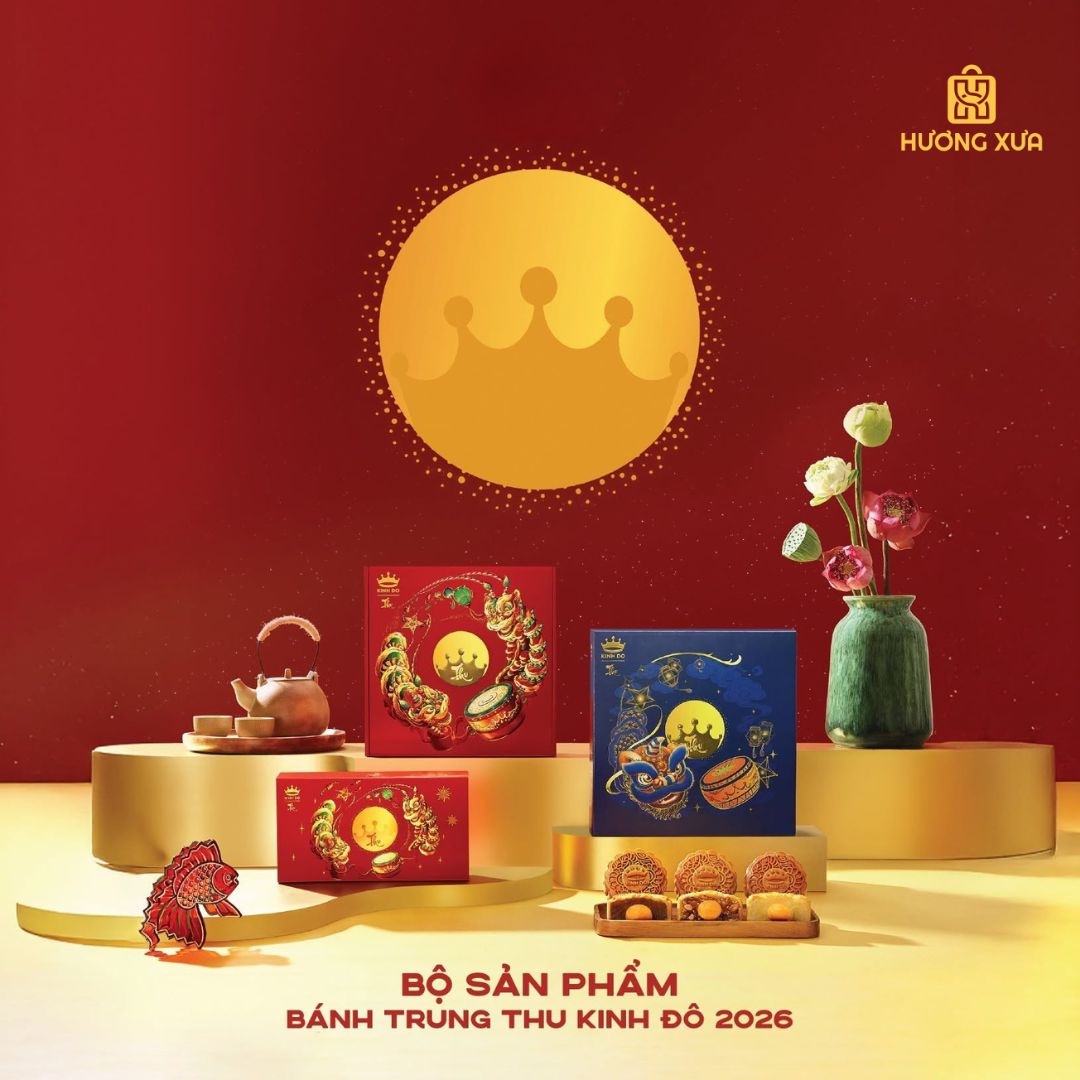 Bộ sưu tập bánh Trung Thu Kinh Đô 2026 với nhiều mẫu hộp quà