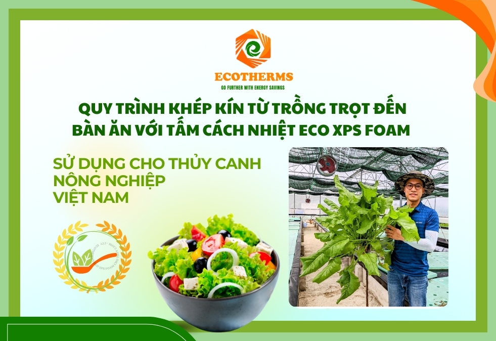 QUY TRÌNH KHÉP KÍN TỪ TRỒNG TRỌT ĐẾN BÀN ĂN VỚI TẤM CÁCH NHIỆT ECO XPS