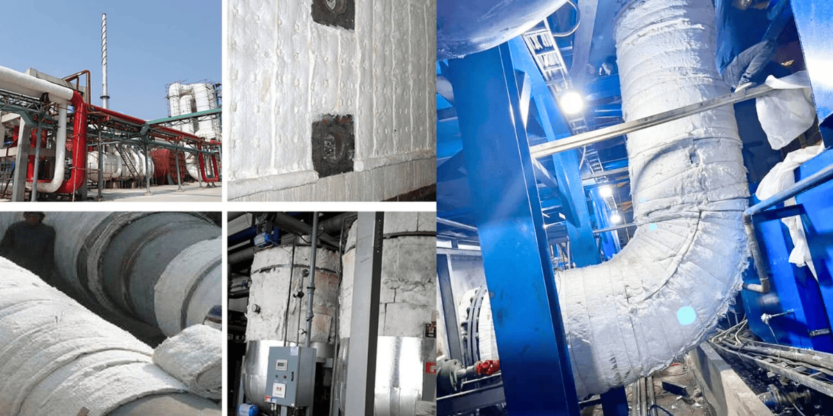 bông ceramic cách nhiệt lò hơi