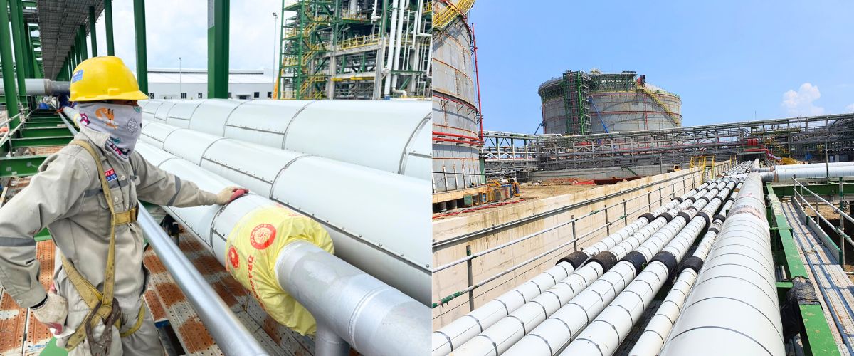 bông rockwool dạng ống