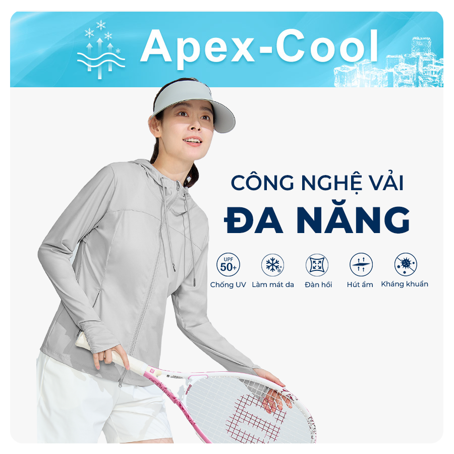 Áo chống nắng UV100 với công nghệ Apex-Cool đa năng