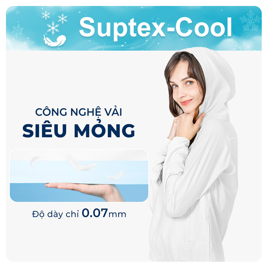 Áo chống nắng UV100 với công nghệ Suptex-Cool siêu mỏng