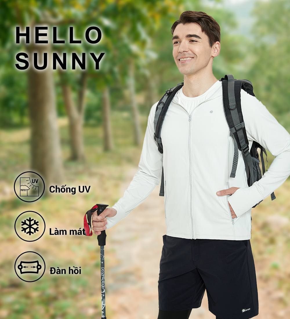 Áo khoác chống nắng nam UV100 Apex-Wicking AA23102