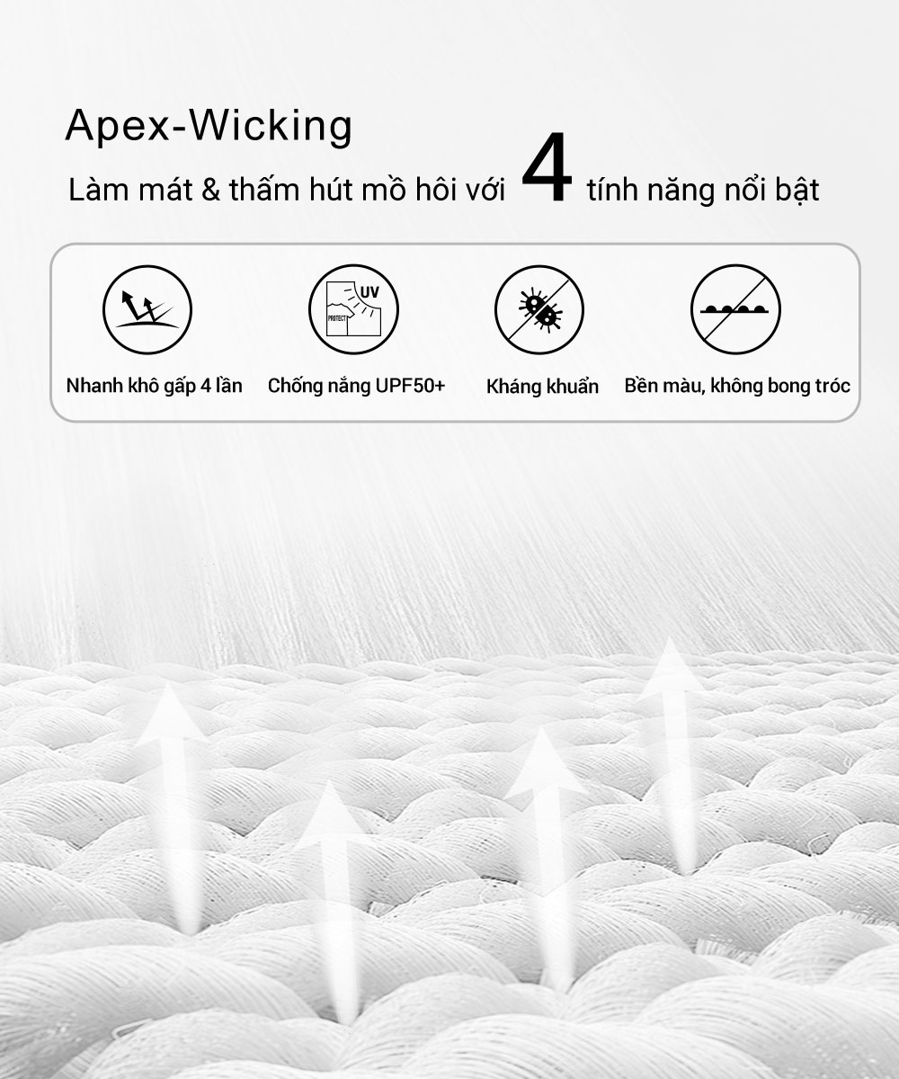 Áo khoác chống nắng nam UV100 Apex-Wicking AA23102
