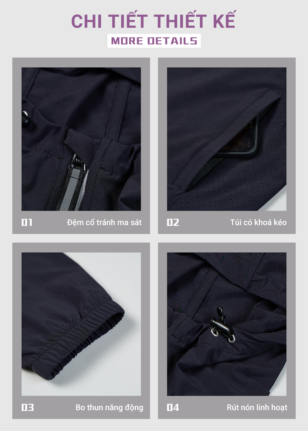 Áo khoác chống nắng thể thao nam UV100 Suptex-Cool AA24112