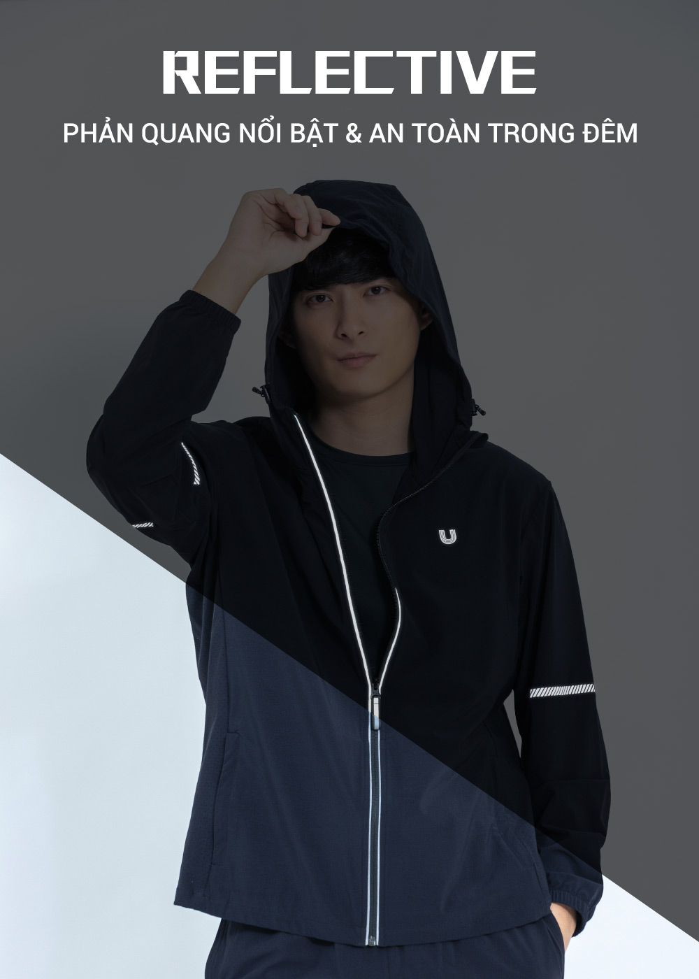 Áo khoác chống nắng thể thao nam UV100 Suptex-Cool AA24112