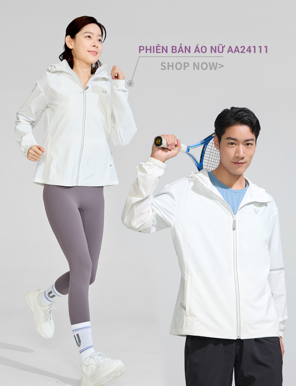 Áo khoác chống nắng thể thao nam UV100 Suptex-Cool AA24112