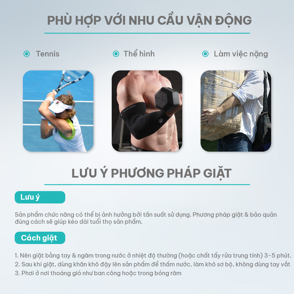 Bó bắp tay bảo vệ và hỗ trợ vận động Vital Salveo CJ-4216 (1 chiếc & 2 chiếc)