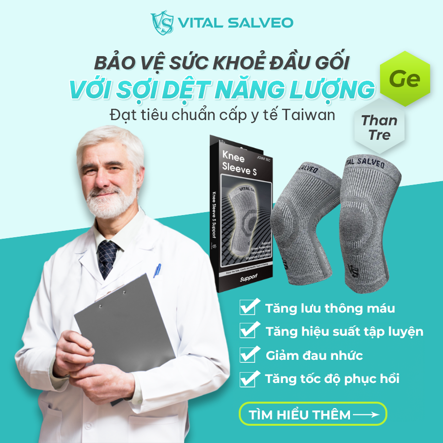 Bảo vệ sức khỏe đầu gối với bó gối Vital Salveo