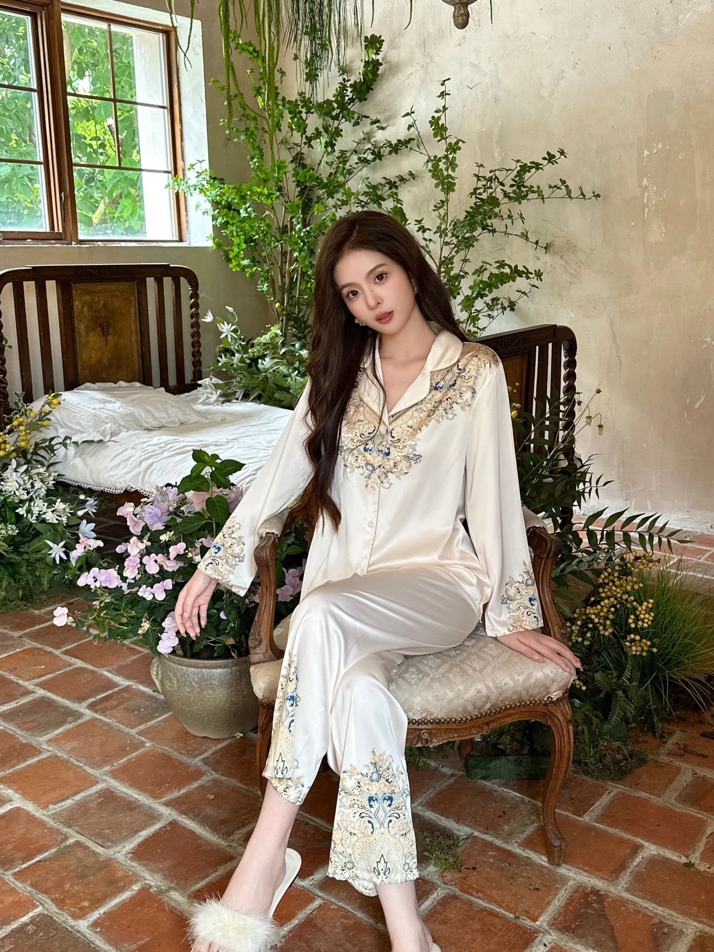 Pijama Lụa Latin Cao Cấp TD019 - Thời trang ALADY