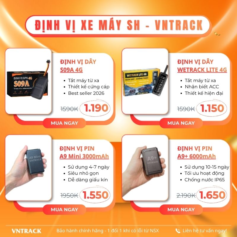 Định vị xe máy SH - Vntrack