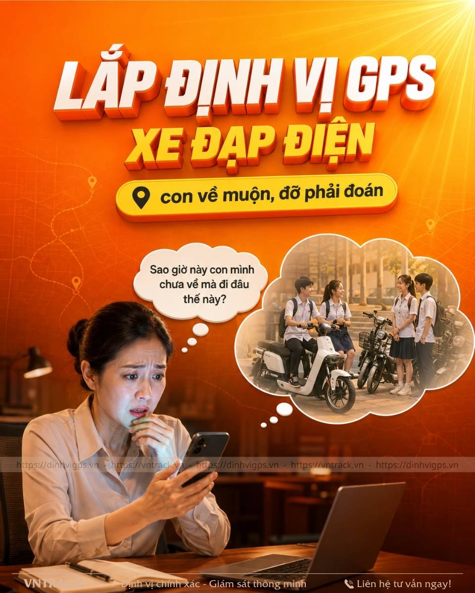 Lắp định vị GPS cho xe đạp điện, cha mẹ biết con đang ở đâu khi về muộn