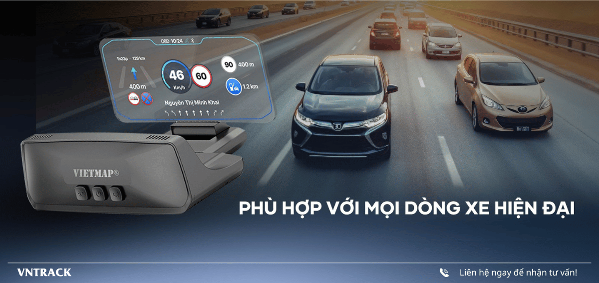Vietmap H50 được lắp đặt nhanh chóng, với mọi dòng xe