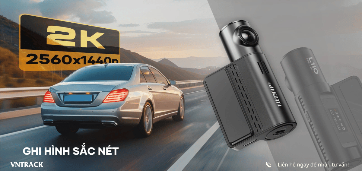 VIETMAP L110 ghi hình sắc nét với độ phân giải camera 2K (2560*1440p)