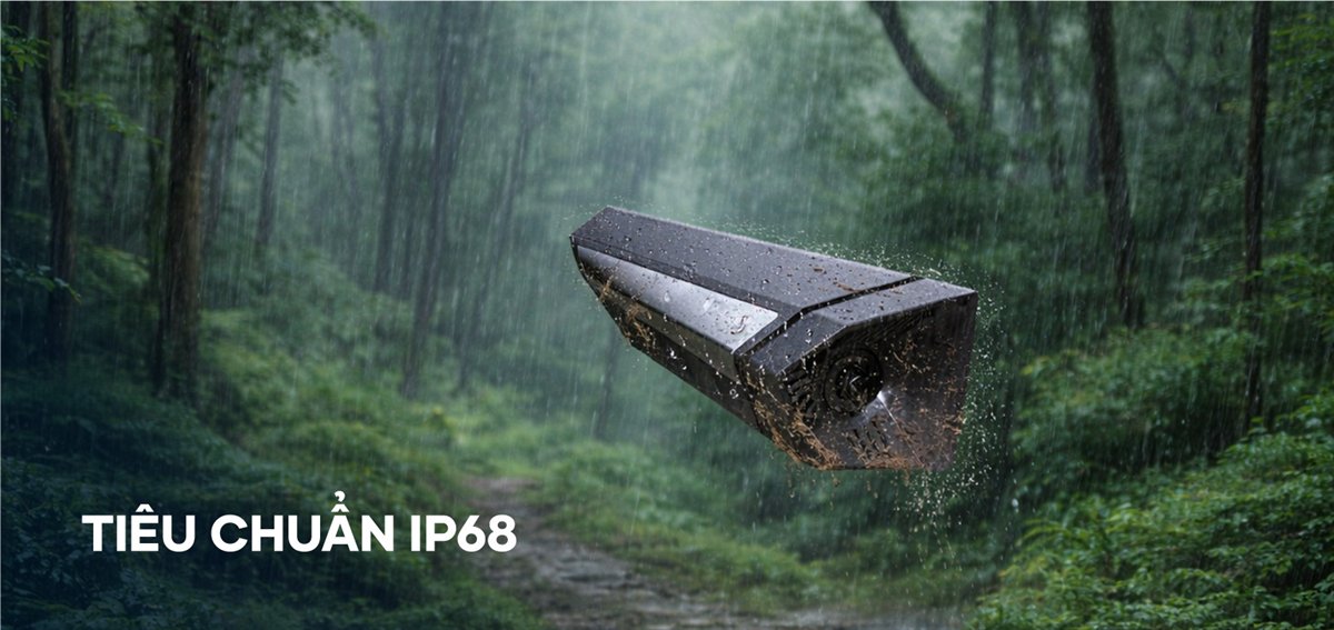 Camera Vietmap SC620 đạt chuẩn chống nước chống bụi IP68, dùng được ngoài trời mưa gió