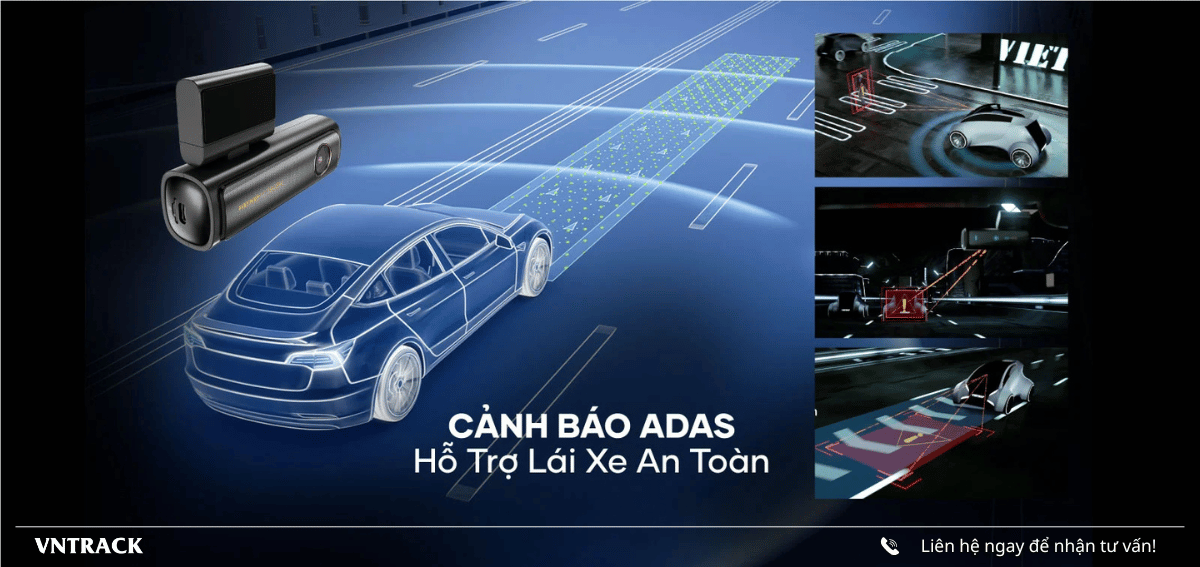Camera hành trình Vietmap TS-5K còn tích hợp cảnh báo ADAS hiện đại