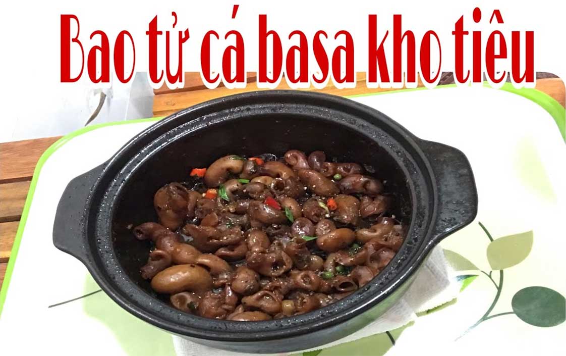 món Bao tử cá ba sa kho tiêu