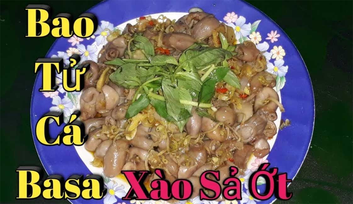 món bao tử cá ba sa xào sả ớt đã hoàn thành