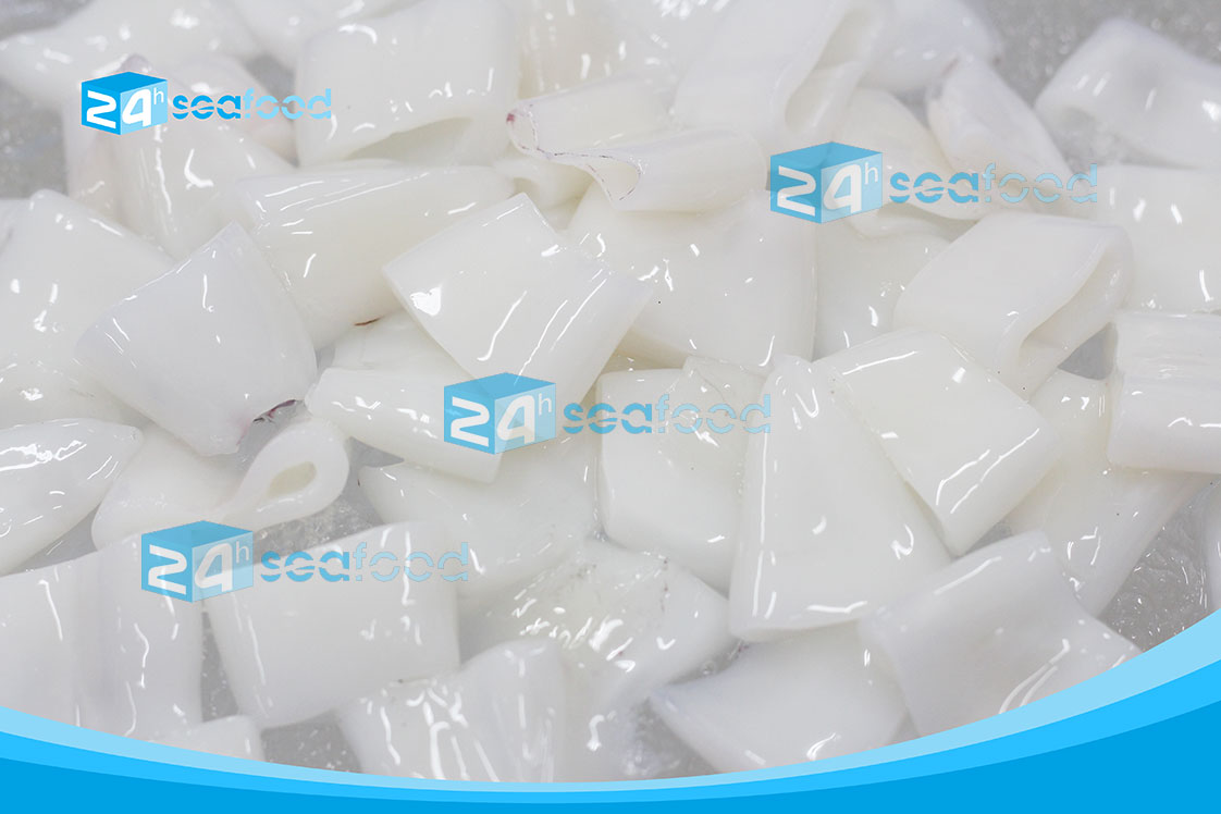 mực ống cắt khoanh đông lạnh 24hseafood