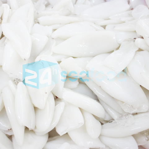 mực ống lột da được sản xuất tại nhà máy 24h Seafood