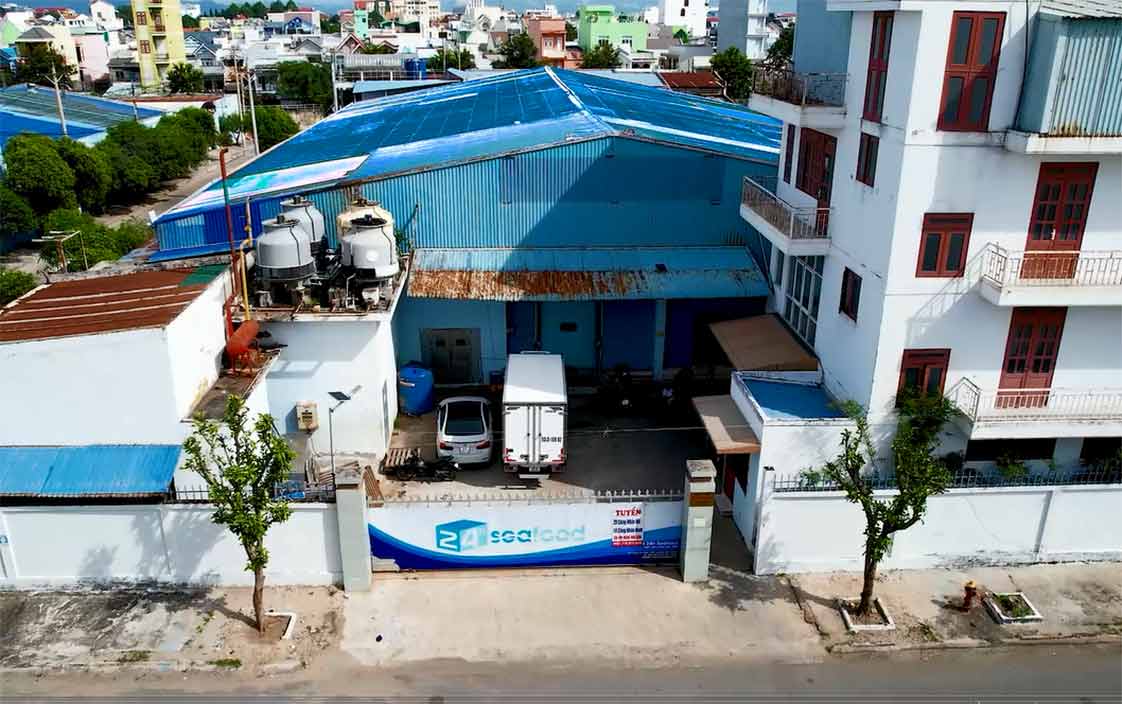 sản phẩm bao tử cá ba sa giá sỉ được sản xuất chế biến tại nhà máy 24hseafood