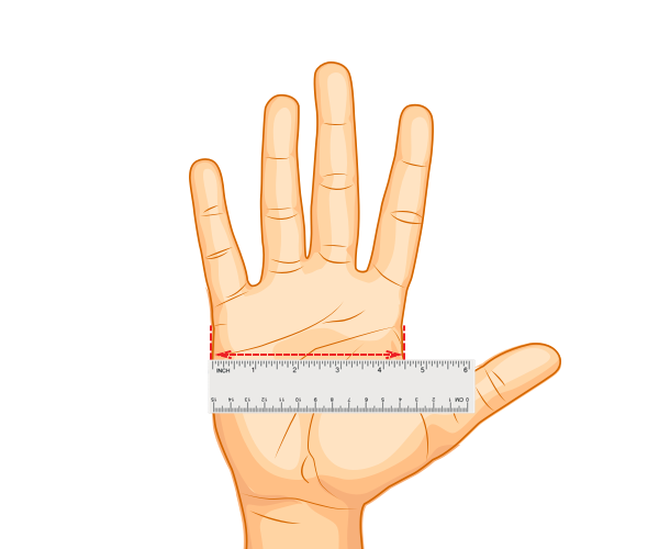 6.5 – 8.5 CM thì dùng size S; 8.5 -10.5 cm thì dùng size L