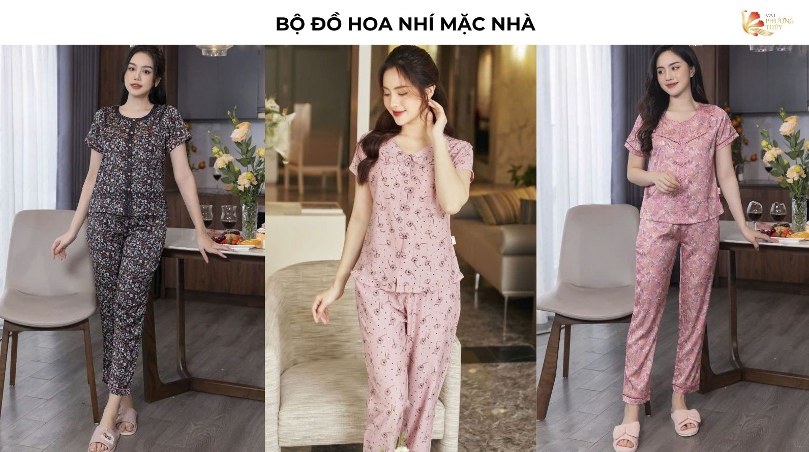 Bộ đồ hoa nhí mặc nhà