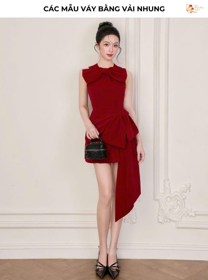 Các mẫu váy bằng vải nhung
