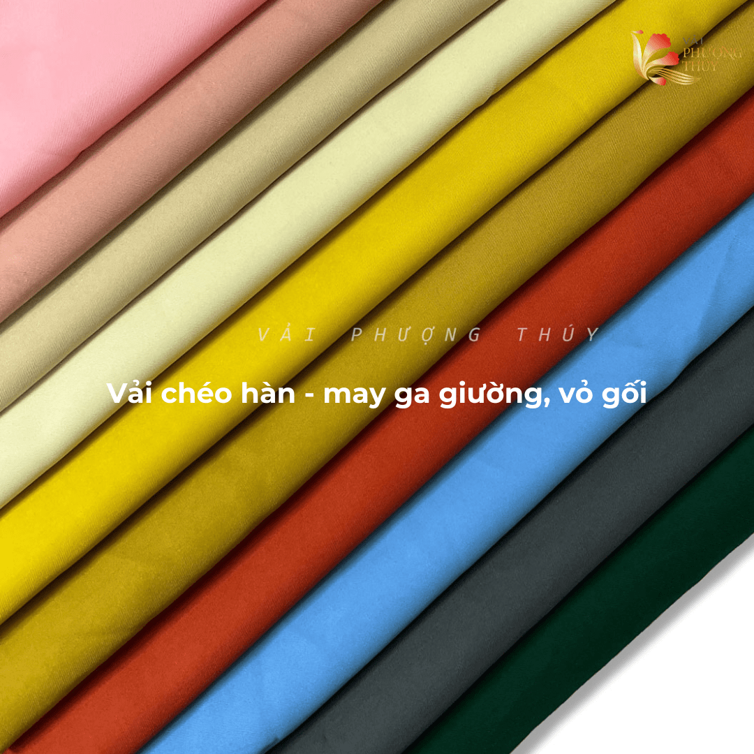 Chất vải chéo hàn - ứng dụng may ga giường, vỏ gối