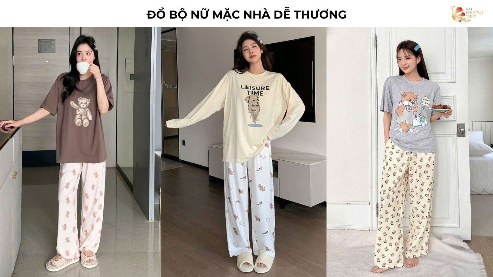 Đồ bộ nữ mặc nhà dễ thương