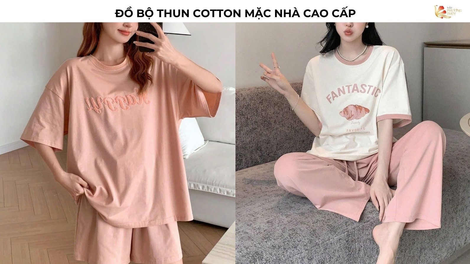 Đồ bộ thun cotton mặc nhà cao cấp