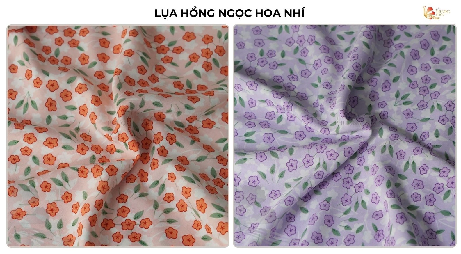 Lụa Hồng Ngọc hoa nhí Phượng Thúy