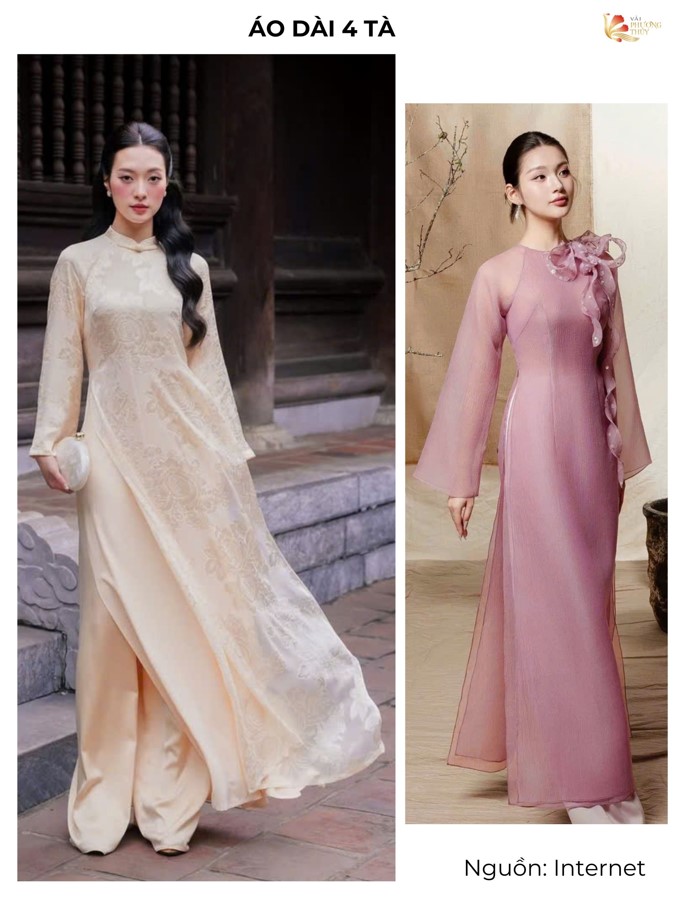 Mẫu áo dài 4 tà đẹp