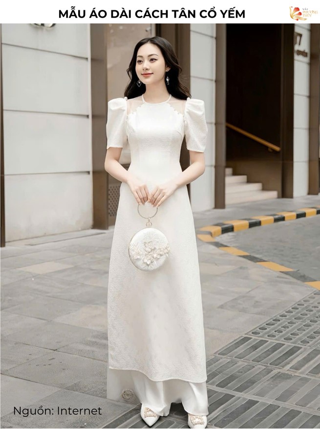 Mẫu áo dài cách tân cổ yếm