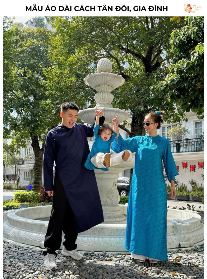 Mẫu áo dài cách tân gia đình